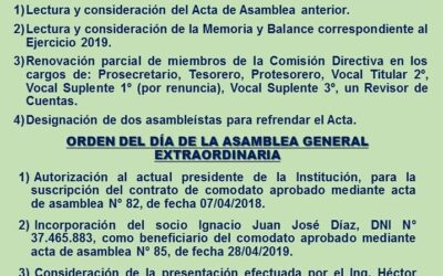 Asamblea general ordinaria y extraordinaria